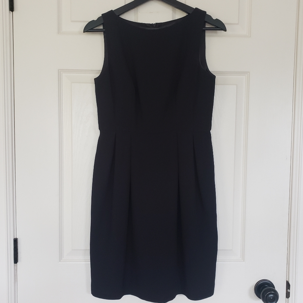 Ann Taylor black sheath suiting business dress 2P